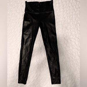 SPANX Black Faux Leather Leggings